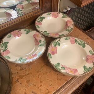 Franciscan Ware Desert Rose 3 soup cereal bowls